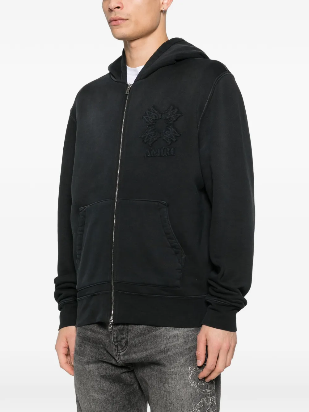 AMIRI MA Quad hoodie met rits Zwart