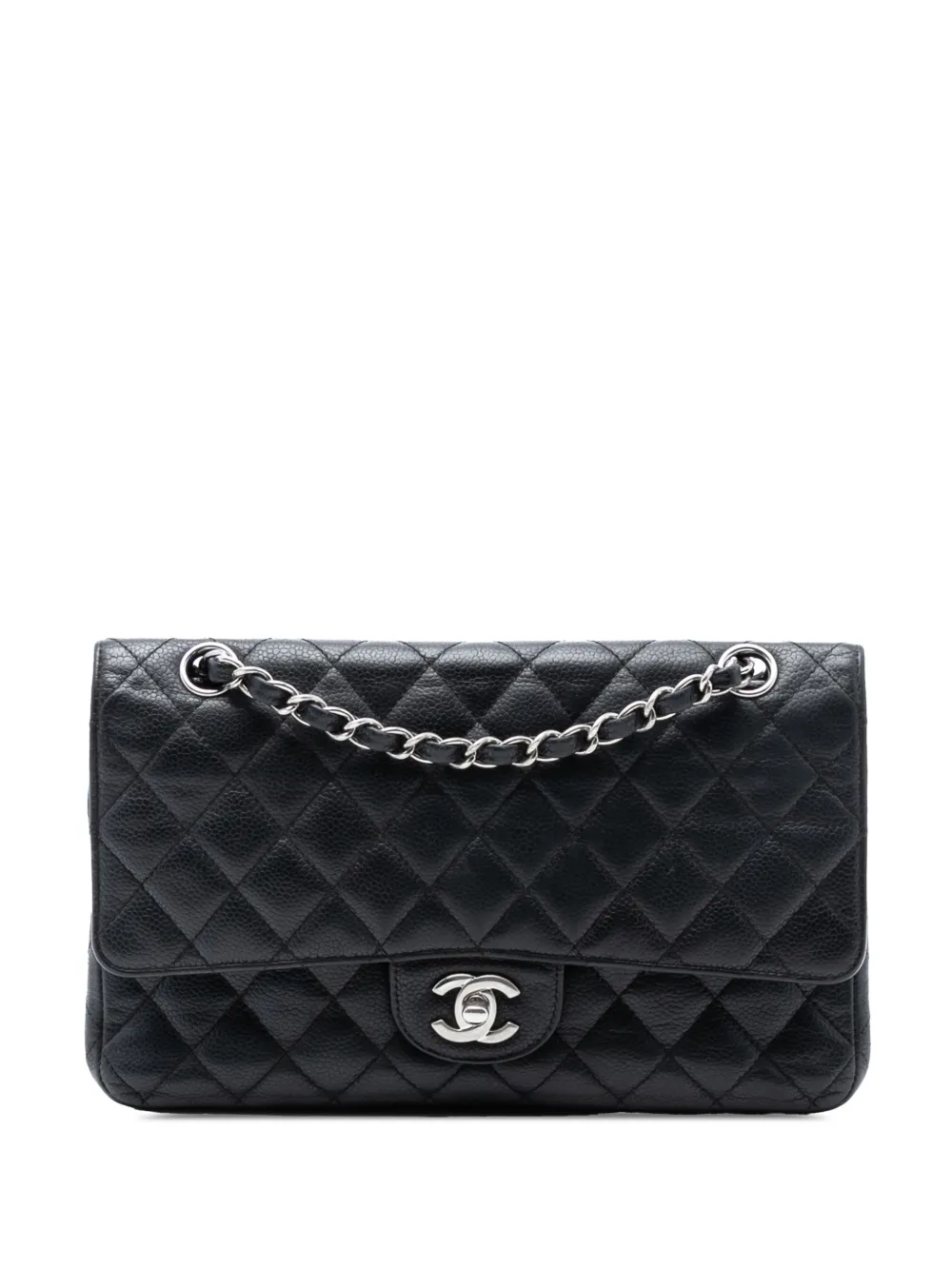 CHANEL Pre-Owned 2009-2010 Medium Classic Caviar Double Flap shoulder bag - Nero