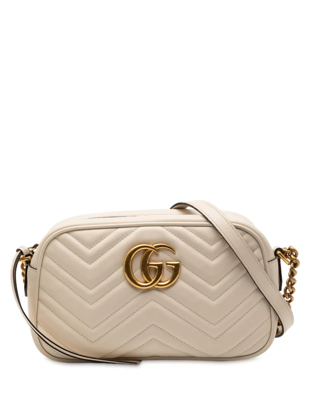 Gucci Pre-Owned 2016-2025 Small GG Marmont Matelasse Leather crossbody bag - Bianco