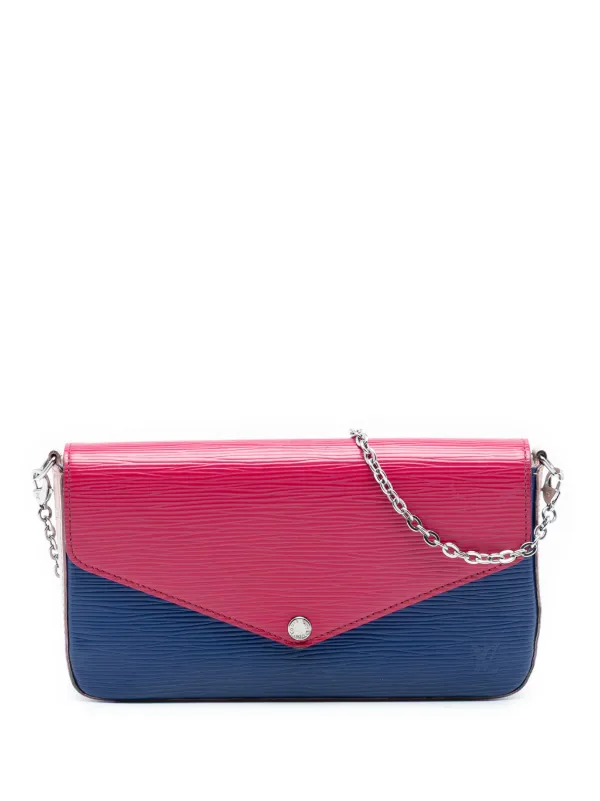 Louis Vuitton Pre-owned 2016 Epi Tricolor Pochette Felicie Crossbody Bag in Pink
