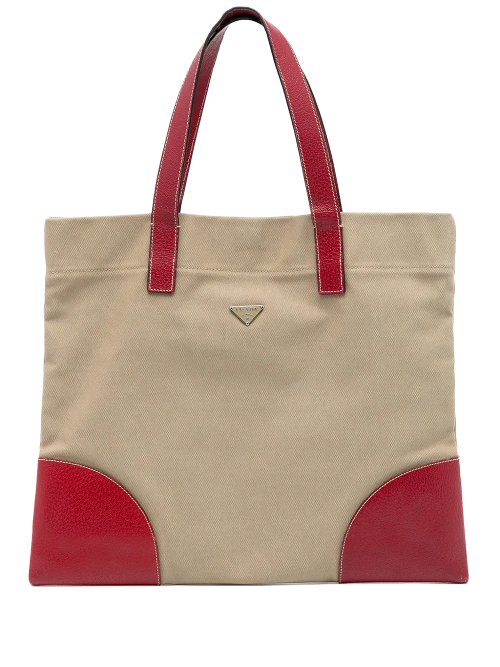 Prada Pre-Owned 2000-2013 Cinghiale Trimmed Canapa tote bag - Marrone
