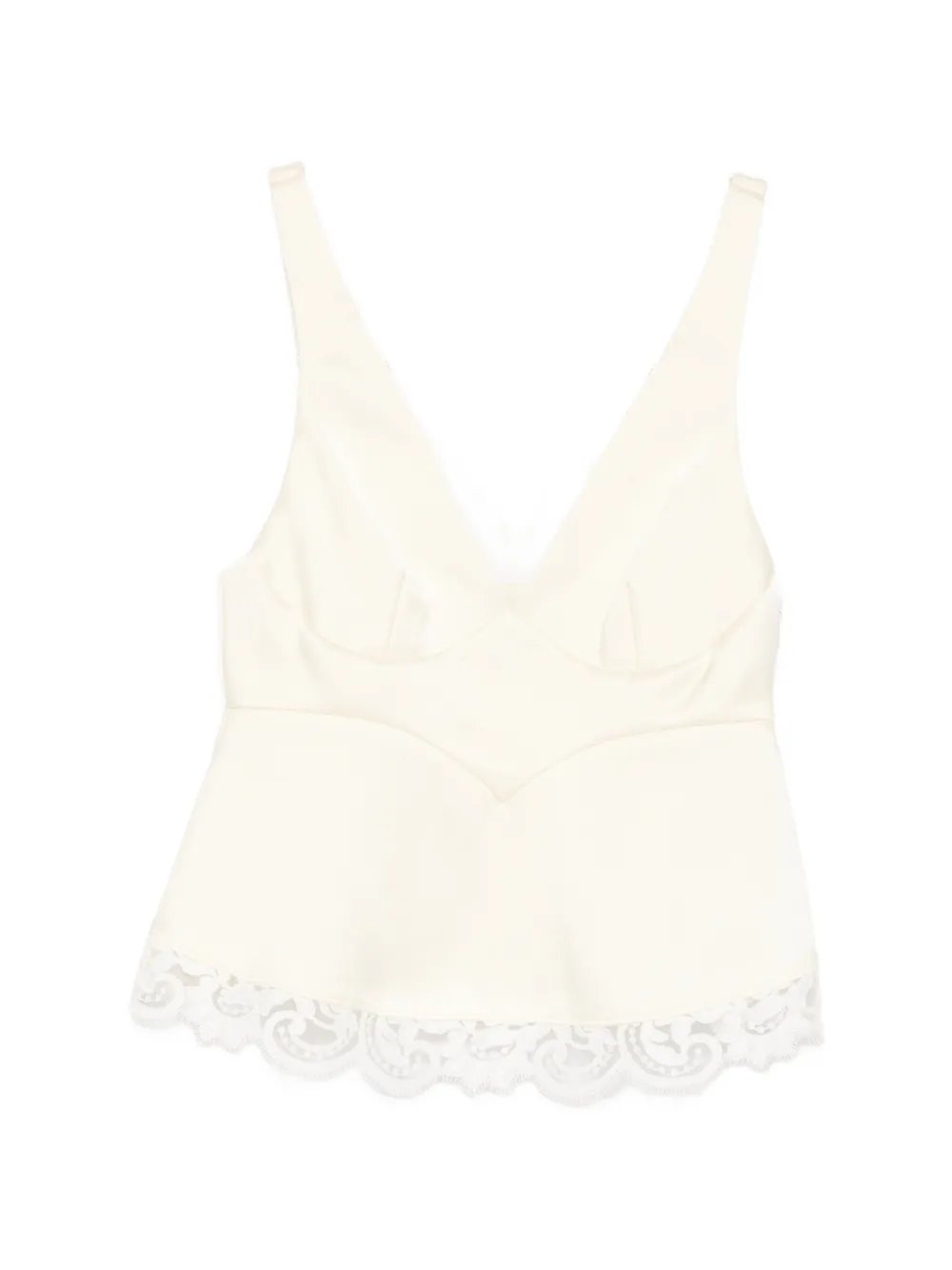 Stella McCartney lace V-neck top - Toni neutri