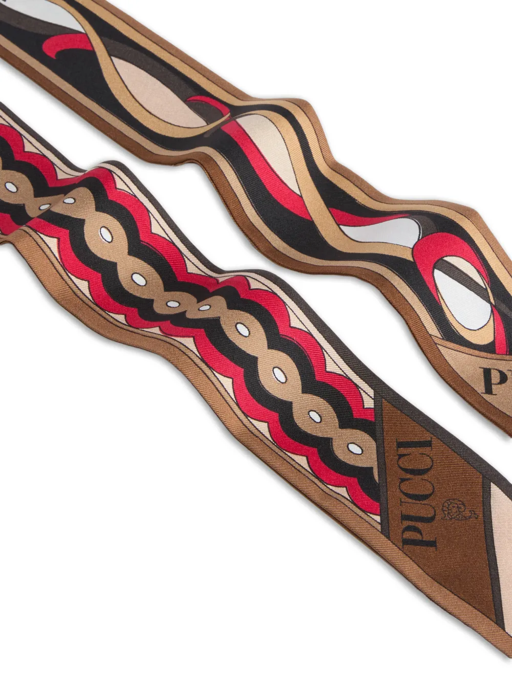 PUCCI Sjaal met abstract patroon Bruin