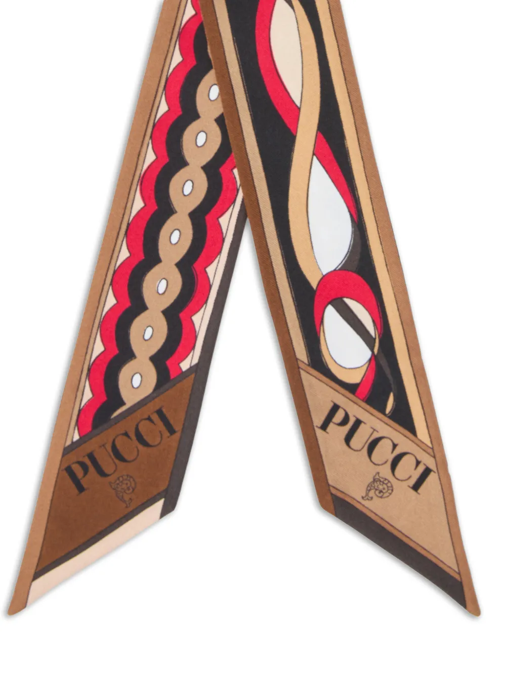 PUCCI Sjaal met abstract patroon Bruin