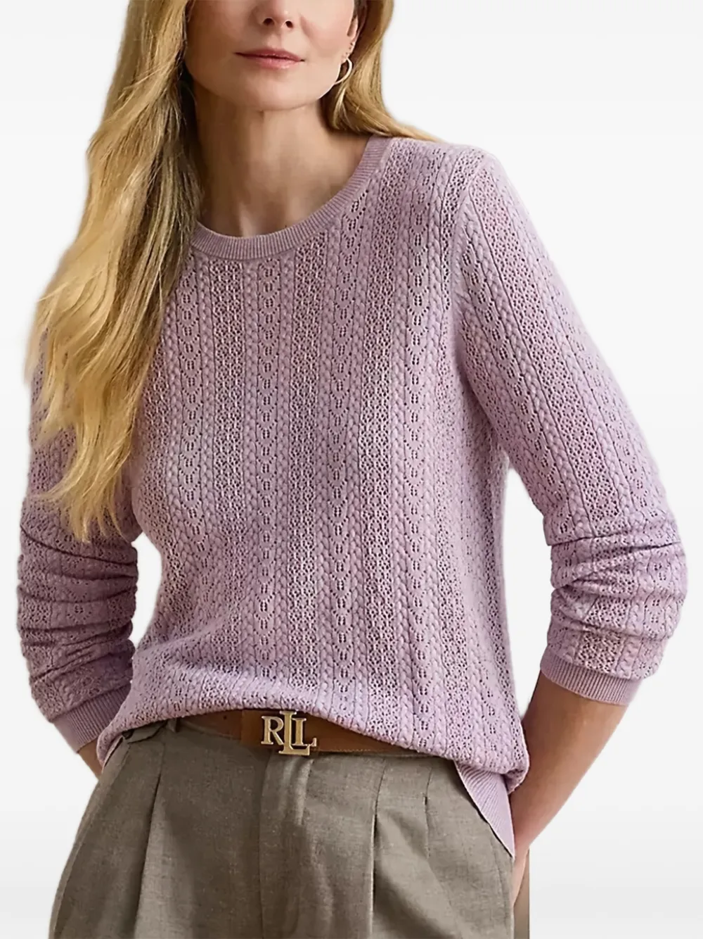 Lauren Ralph Lauren textured sweater - Violett