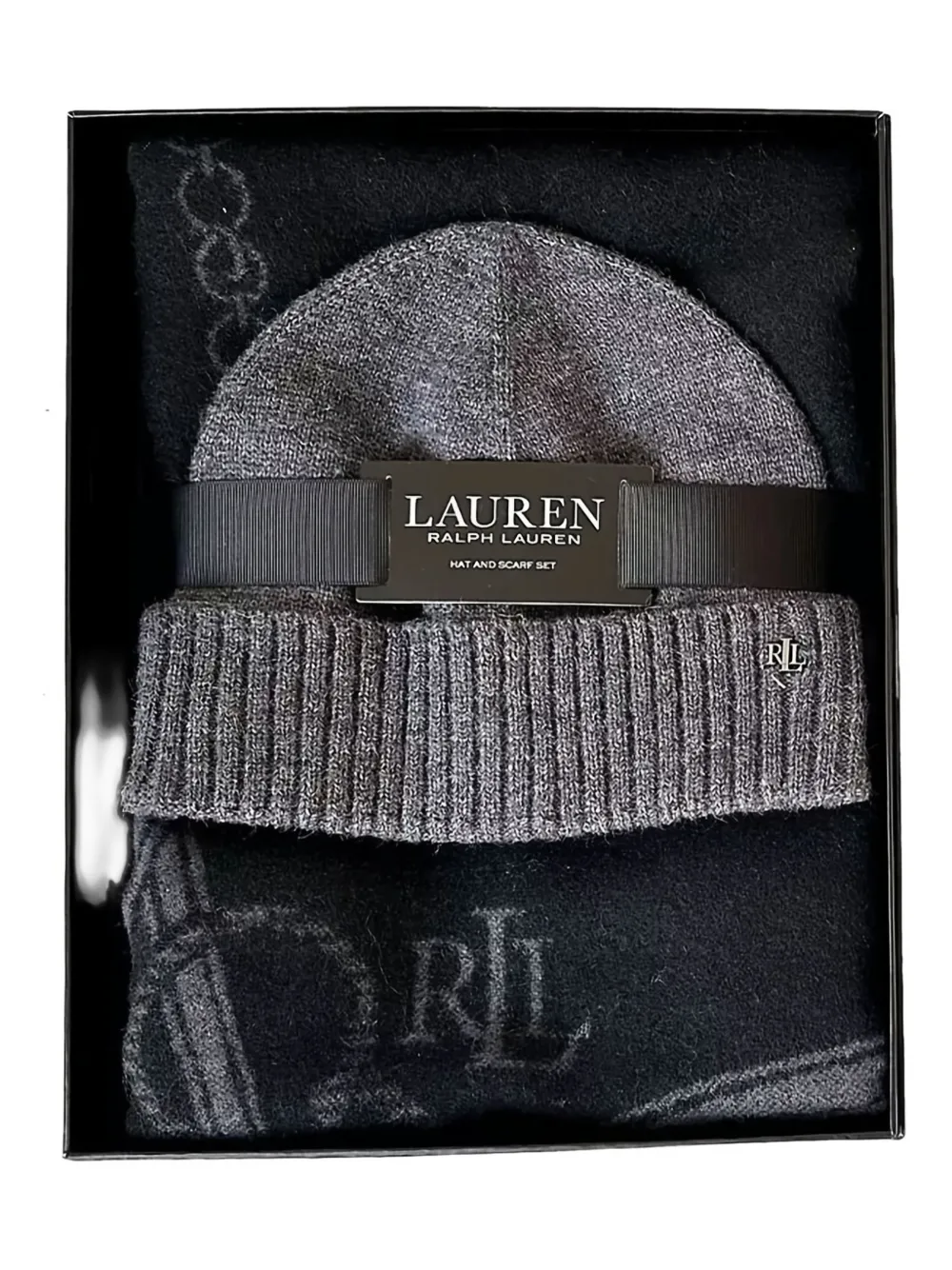 Lauren Ralph Lauren logo-detail scarf (set of two) - Grigio