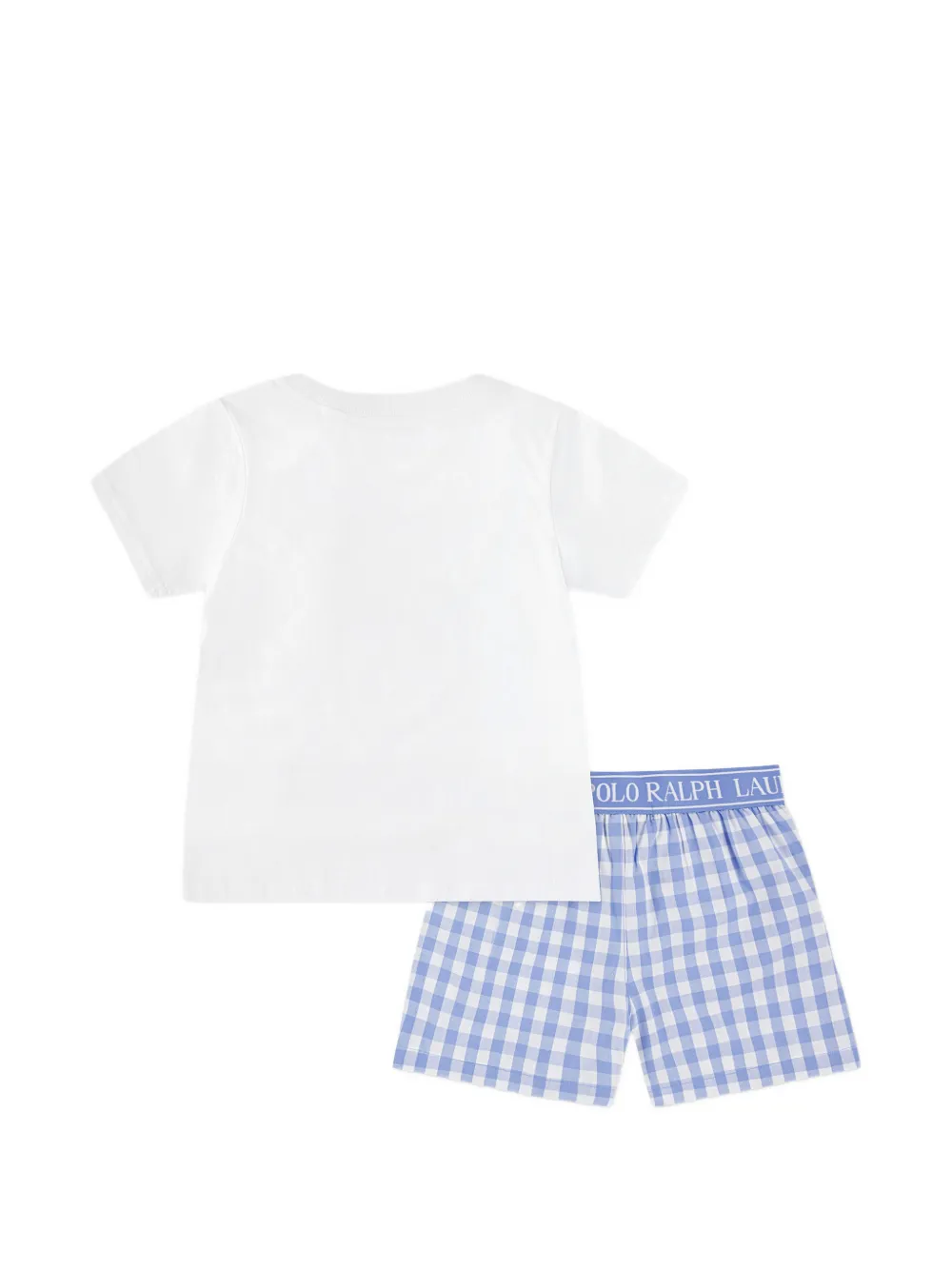POLO RALPH LAUREN KIDS Shorts met gingham ruit en logo Blauw