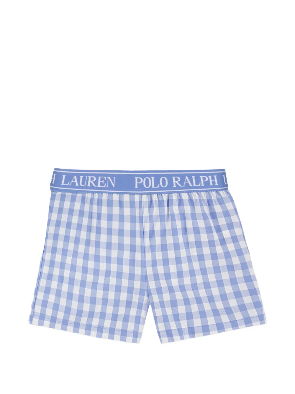 POLO RALPH LAUREN KIDS Shorts met gingham ruit en logo Blauw