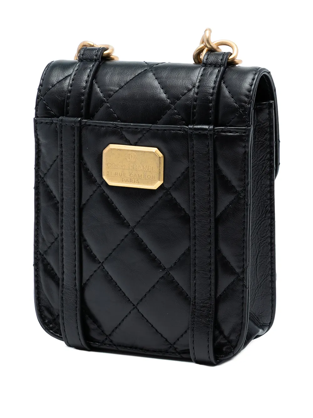 2021-2025 Mini Aged Calfskin City School Flap Satchel