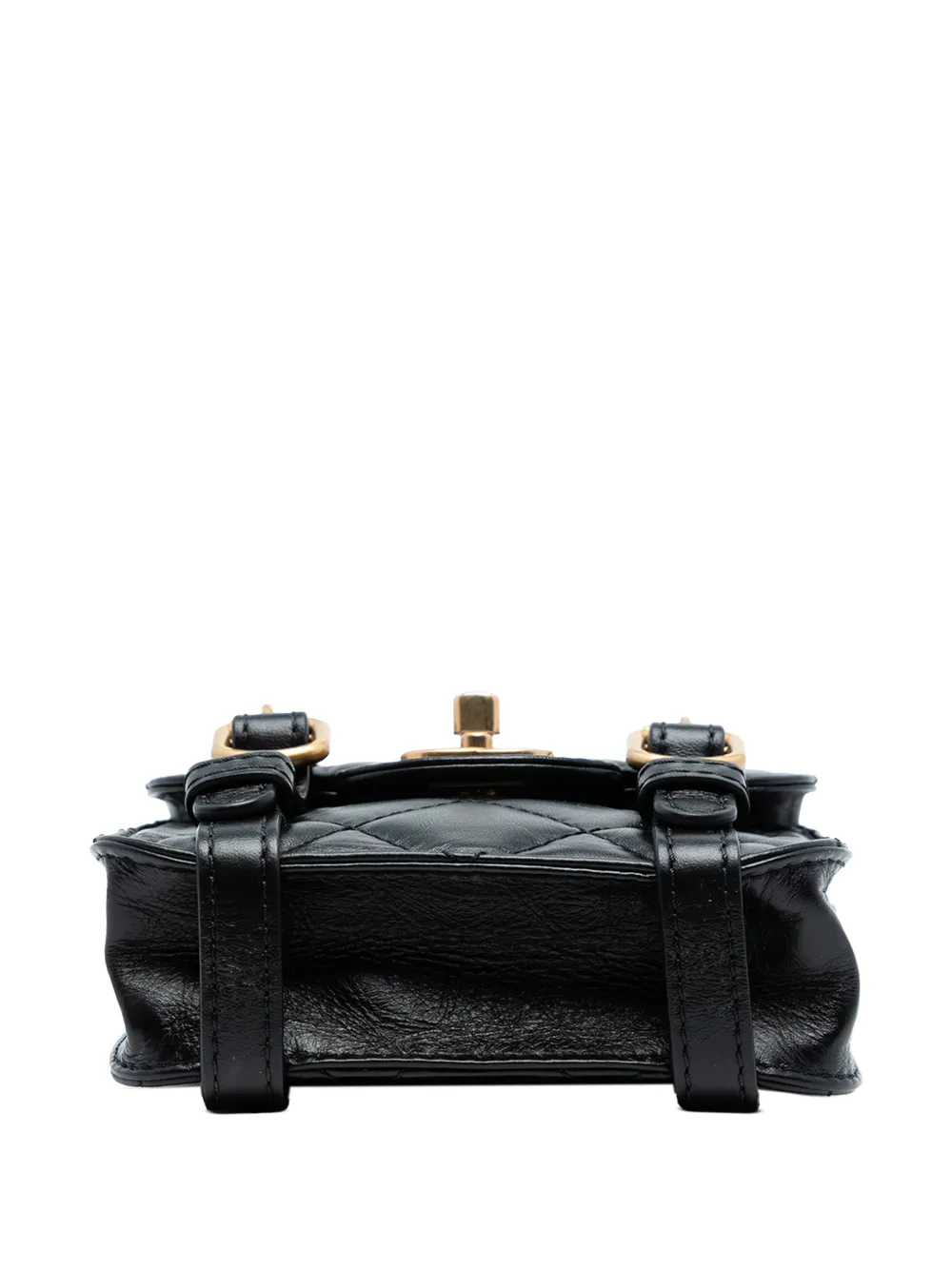 2021-2025 Mini Aged Calfskin City School Flap Satchel