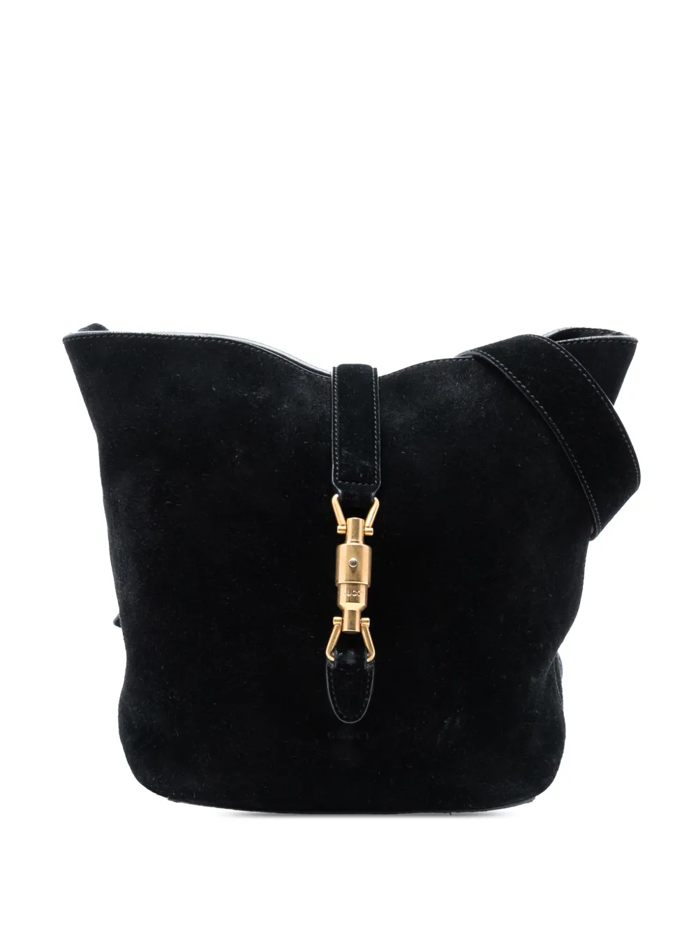 Gucci Pre-Owned 2016-2025 Suede Soft Jackie bucket bag - Nero