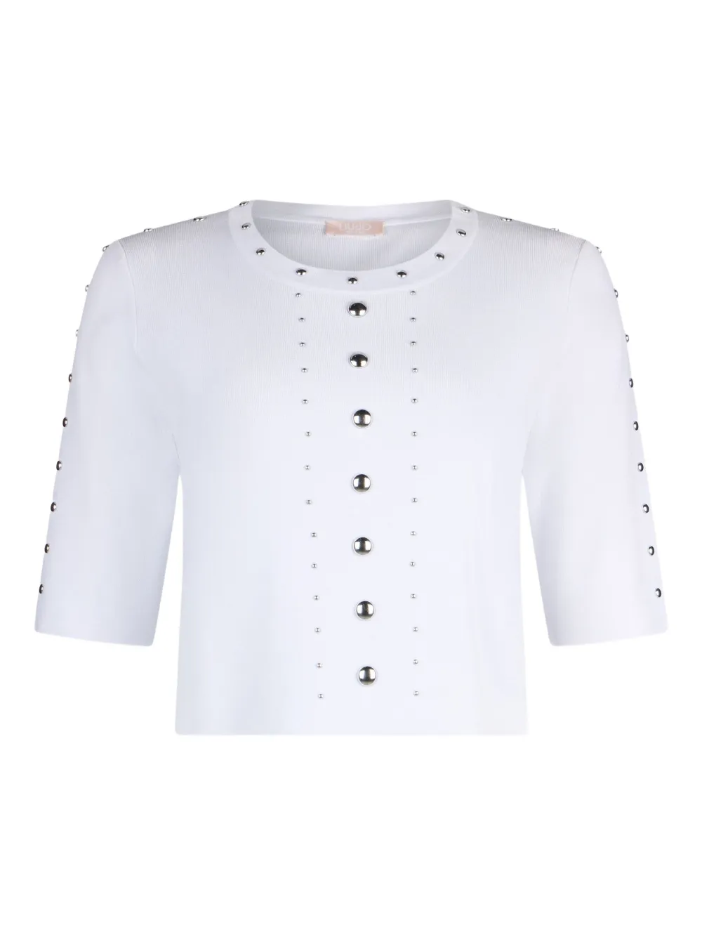 LIU JO studded knitted top - Weiß