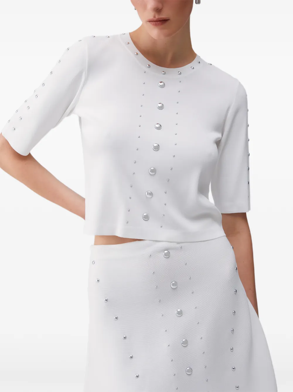  Liu Jo Top Con Apliques - Blanco 