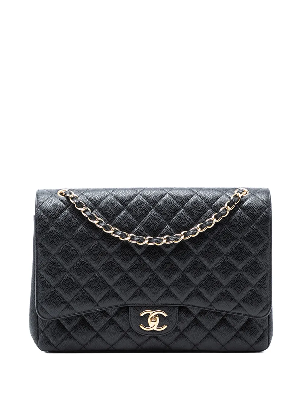 CHANEL Pre-Owned 2012-2013 Maxi Classic Caviar Double Flap shoulder bag - Nero