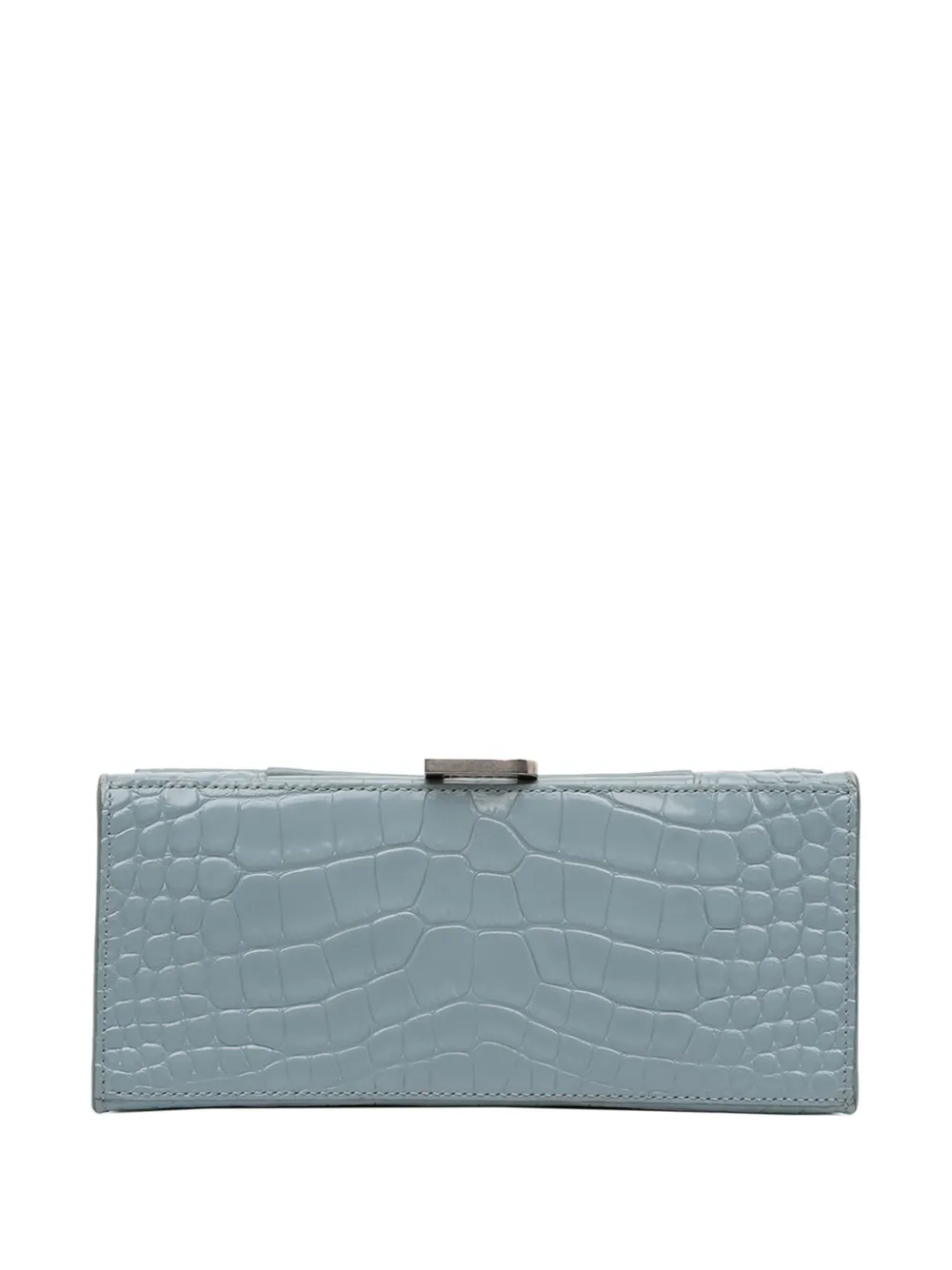2022 Small Croc Embossed Hourglass Top Handle Bag satchel