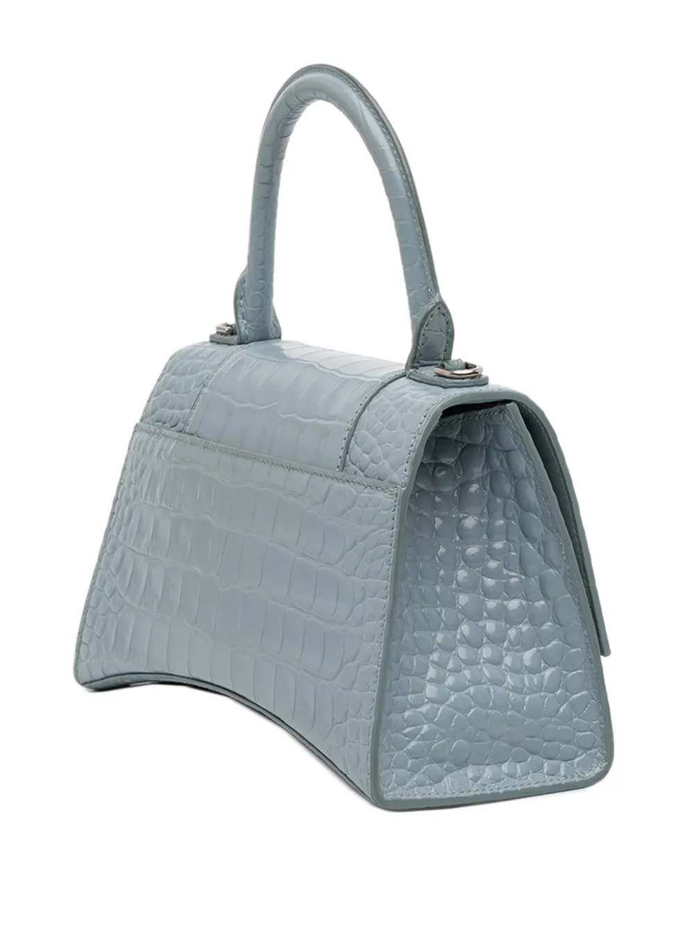 2022 Small Croc Embossed Hourglass Top Handle Bag satchel