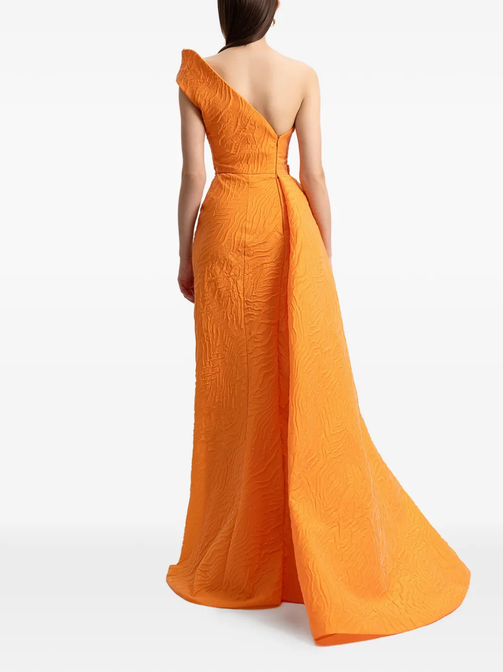 Gemy Maalouf Asymmetrische jurk met gedrapeerde taille - Oranje