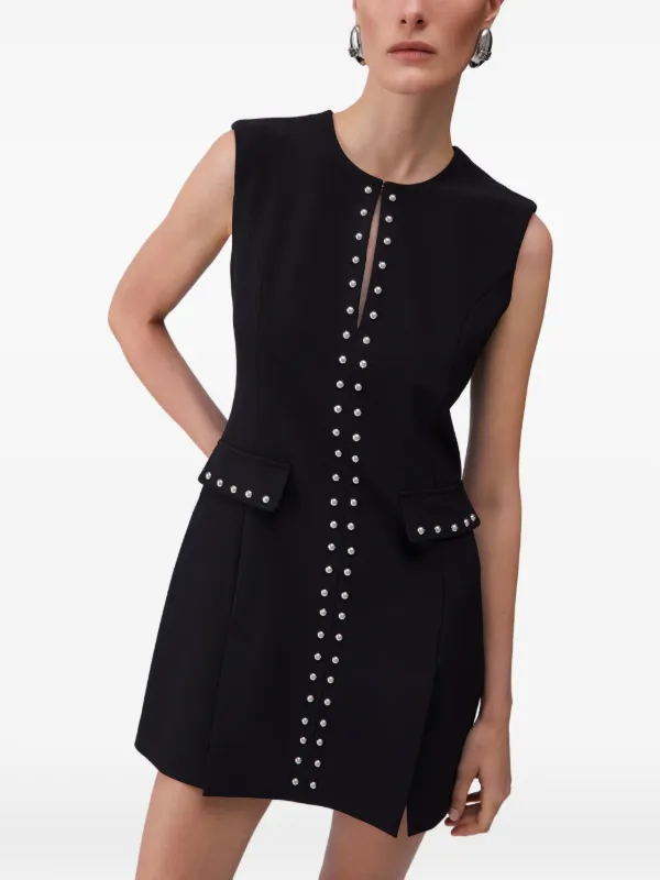 liu jo short dress LIU JO Short Dress With Studs | Black