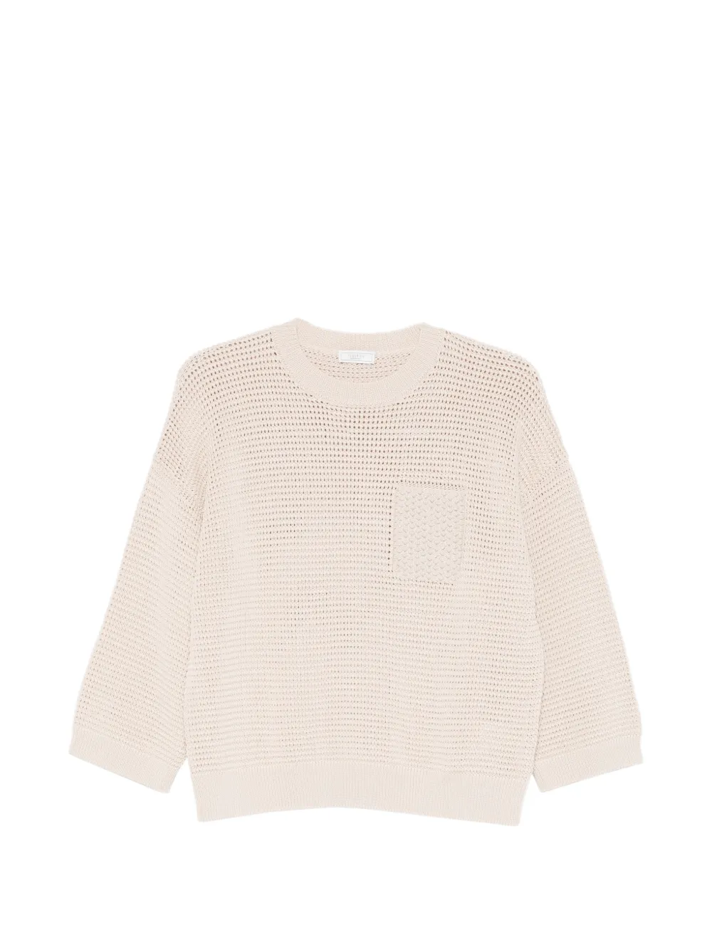 Peserico square-detail sweater - Toni neutri