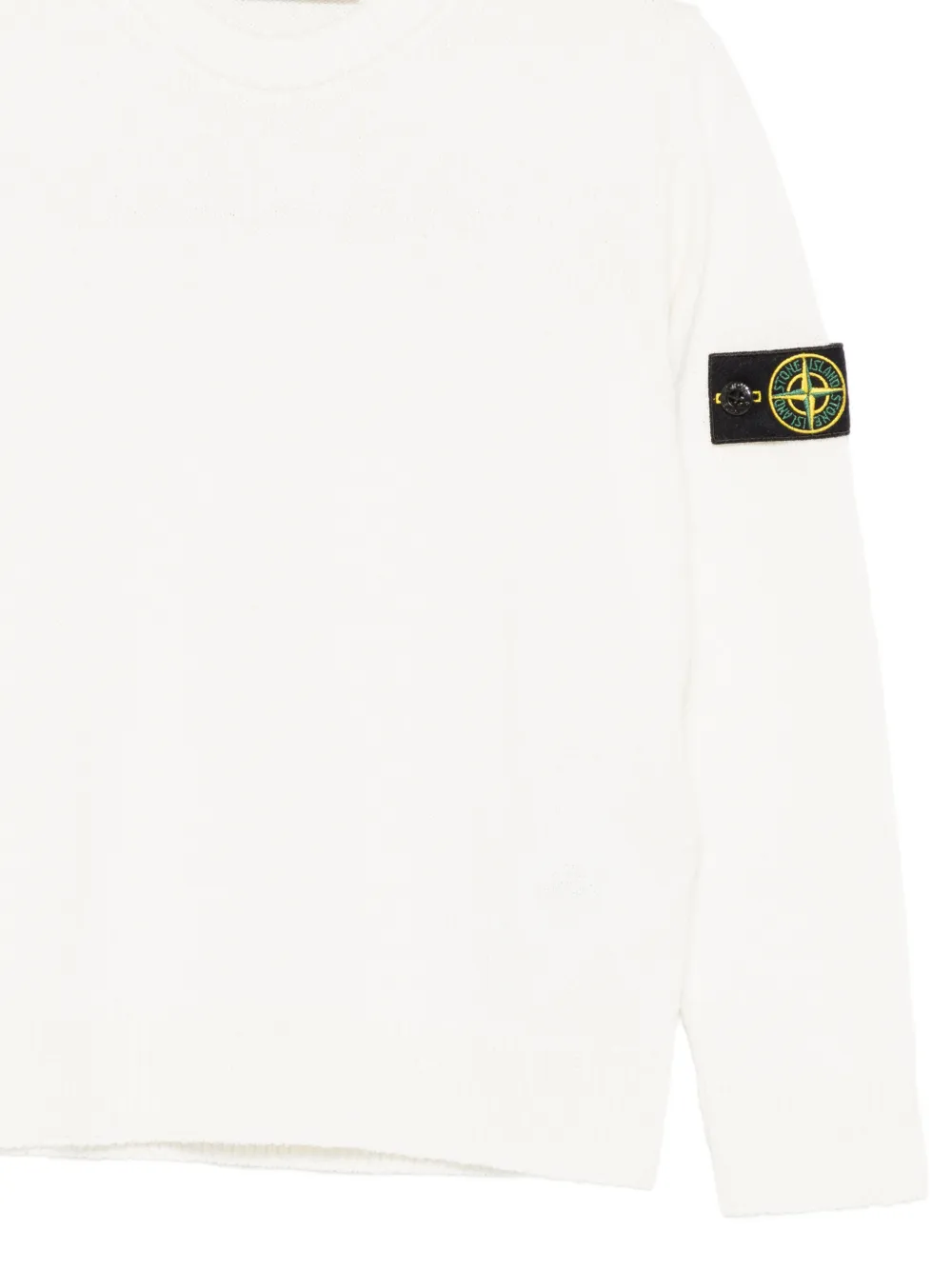 Stone Island Junior Trui met logopatch Wit