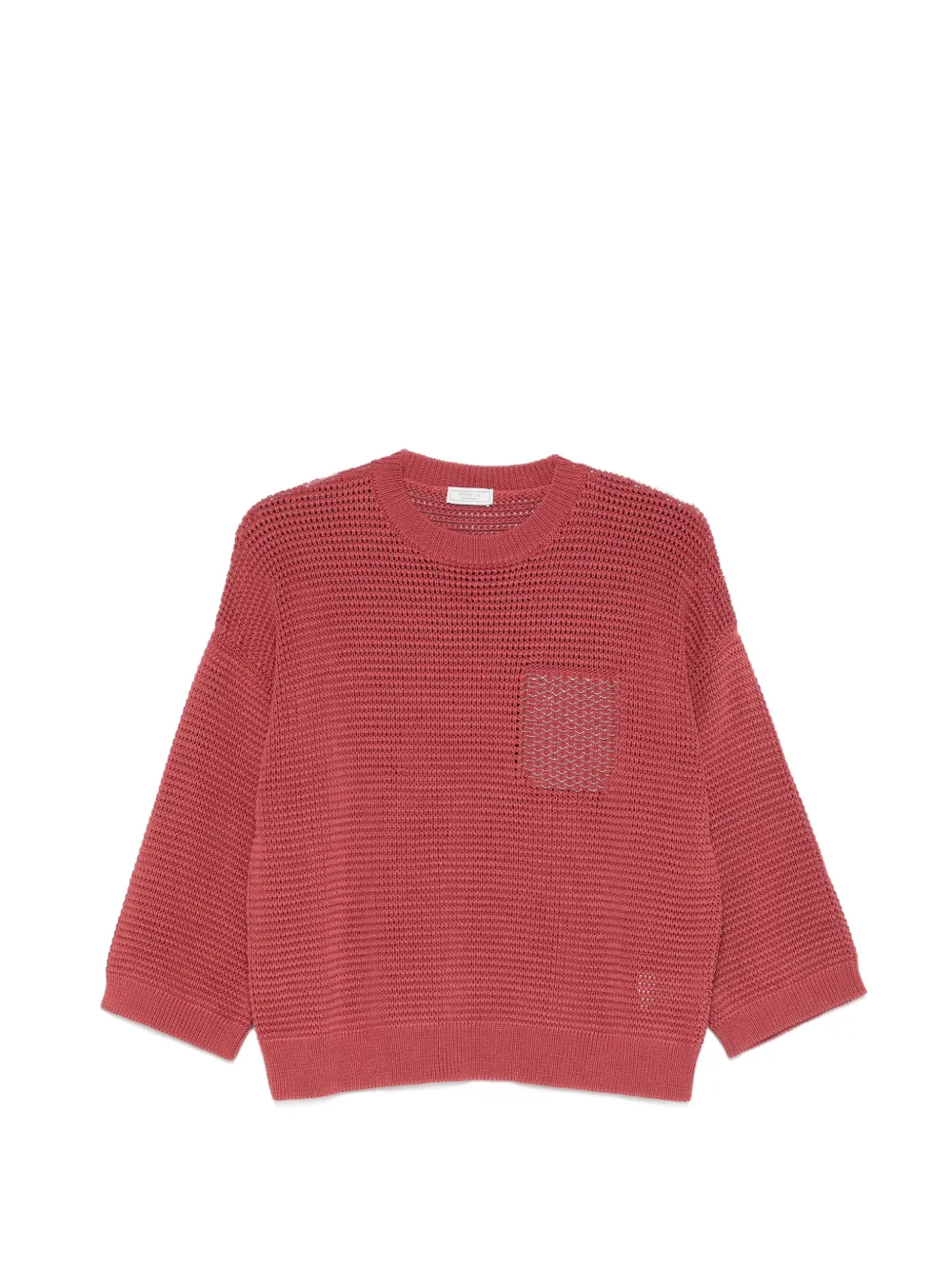Peserico square-detail sweater - Rosso