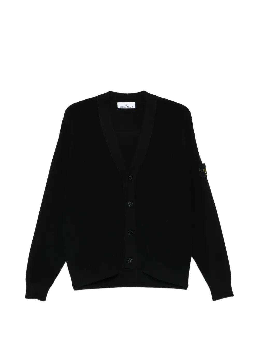 Stone Island V-neck button cardigan - Nero