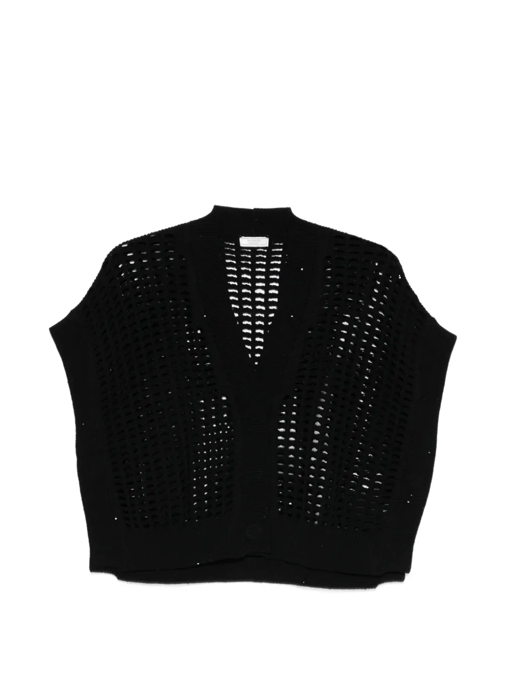 Peserico V-neck vest - Nero