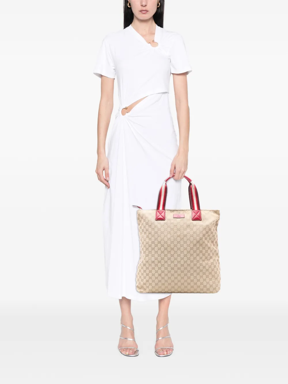 Gucci Pre-Owned 2016-2025 GG Canvas Web tote bag | Pre-Owned | Image 2