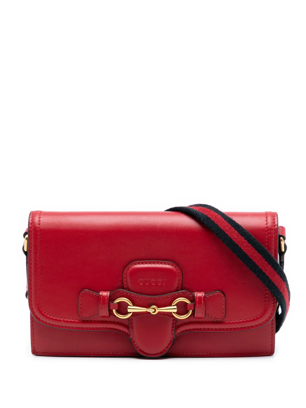 Gucci Pre-Owned 2000-2015 Leather Lady Web Wallet On Strap crossbody bag - Rosso