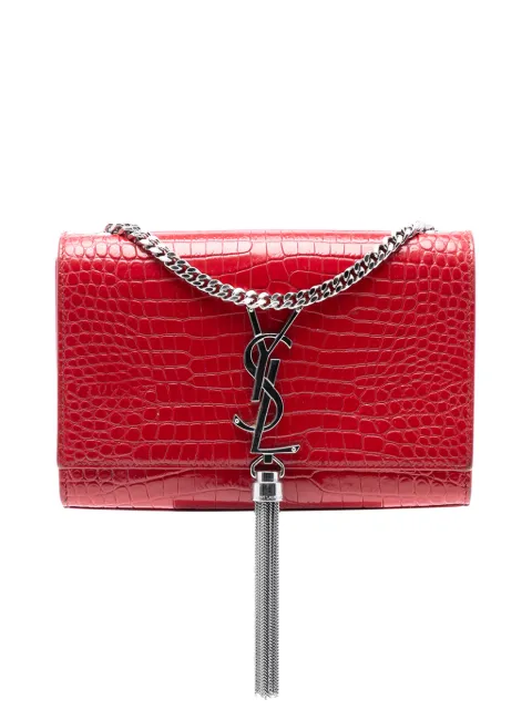 Saint Laurent Pre-Owned bolsa crossbody Kate pequeña de piel en relieve con borla 2019