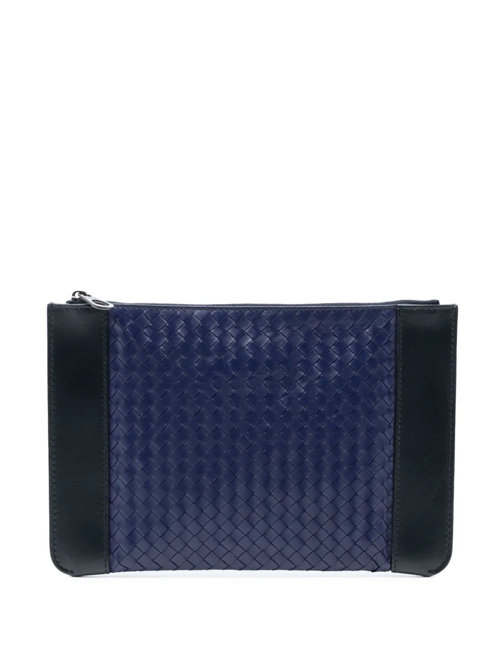Bottega Veneta Pre-Owned 2012-2025 Bicolor Nappa Intrecciato clutch bag - Blu