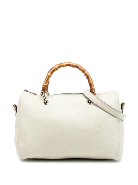 Gucci Pre-Owned 2016-2025 Medium Calfskin Bamboo Shopper Boston Bag satchel