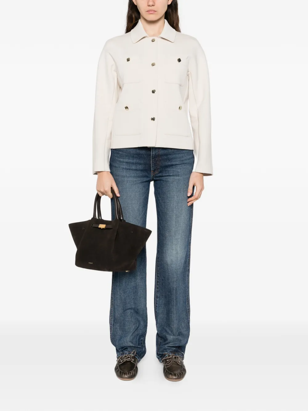  's Max Mara Pocket Jersey Jacket - Neutrals 