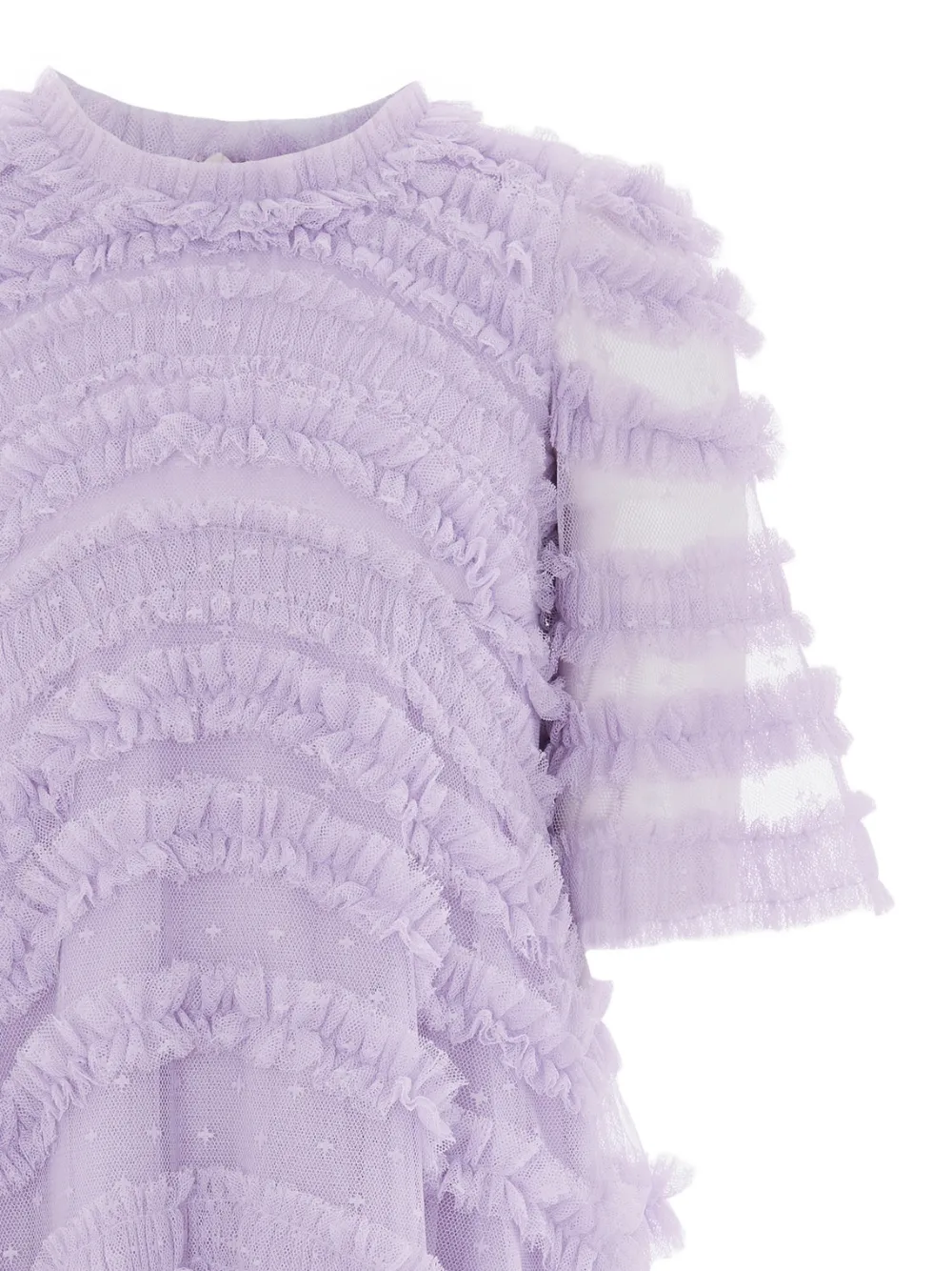 NEEDLE & THREAD KIDS Jurk met ruches Paars