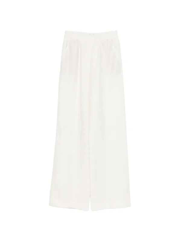 Eleventy Elasticated-waistband Trousers in White