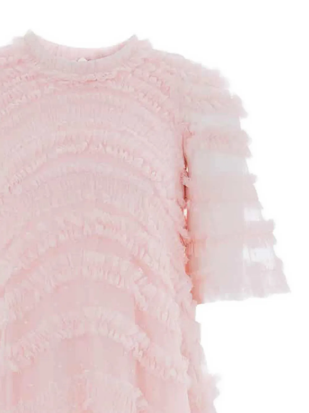 NEEDLE & THREAD KIDS Jurk met ruches Roze