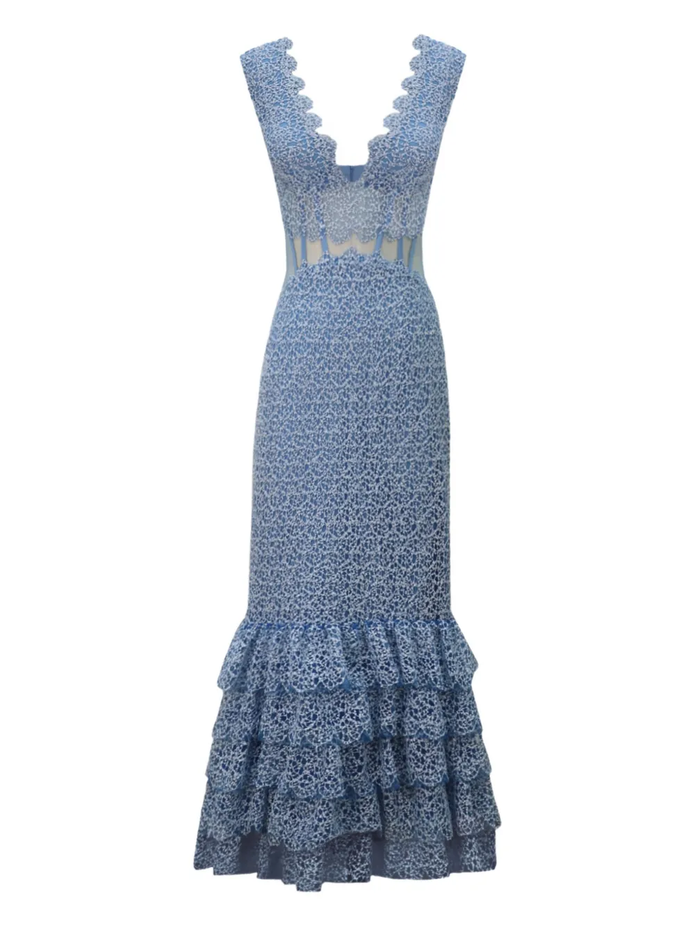 Gemy Maalouf see-through corset dress - Blu