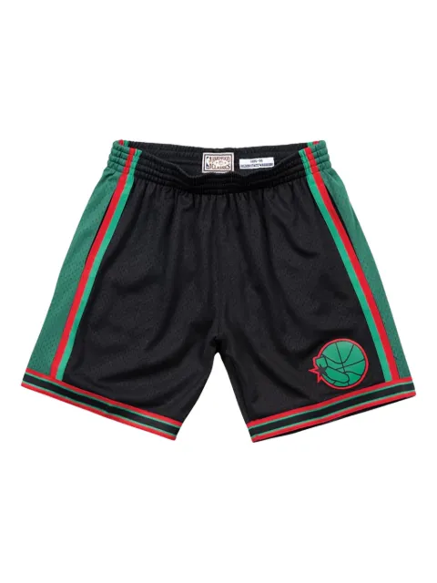 Mitchell & Ness 1993 Golden State Warriors logo patch shorts