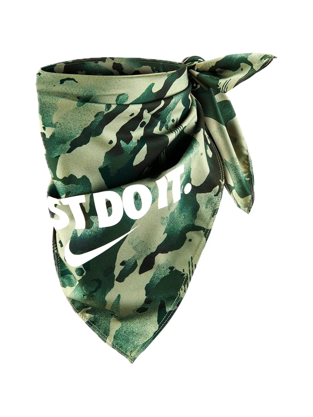 Nike printed-spiral bandana scarf - Verde