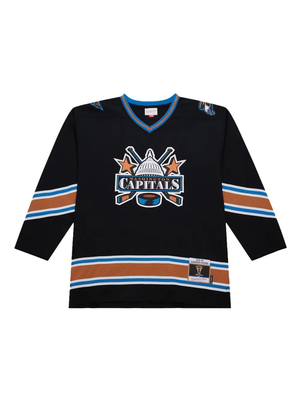 Mitchell & Ness x NHL Washington Capitals 2005 Alexander Ovechkin Oberteil mit V-Ausschnitt - Schwarz