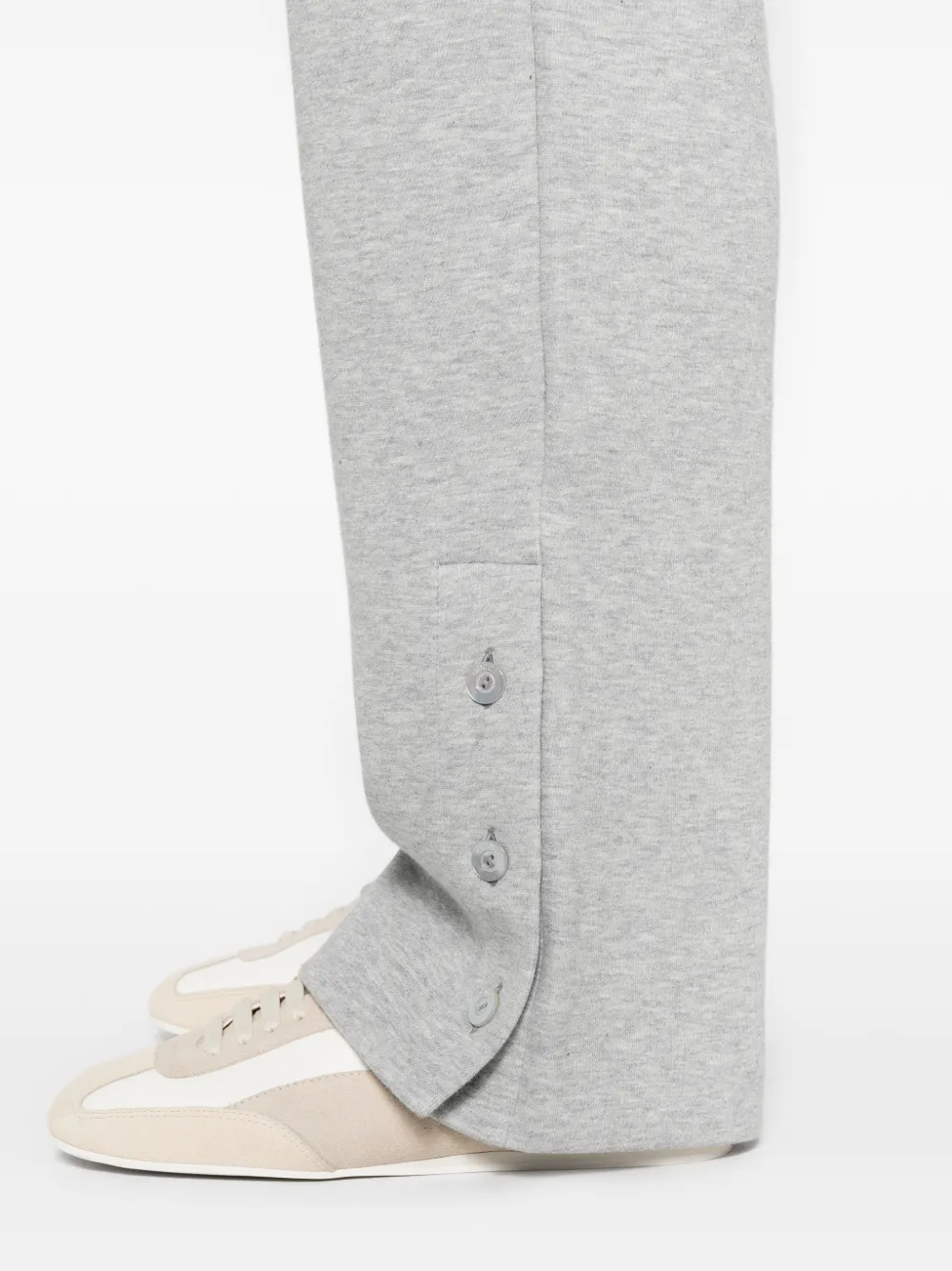 button-detail track pants