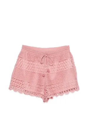 【フォロワー様は割引可能‼️】 レッドヴァレンティノ レースショートパンツ ピンク RED Valentino リボンディテール ショートパンツ | ピンク | FARFETCH JP