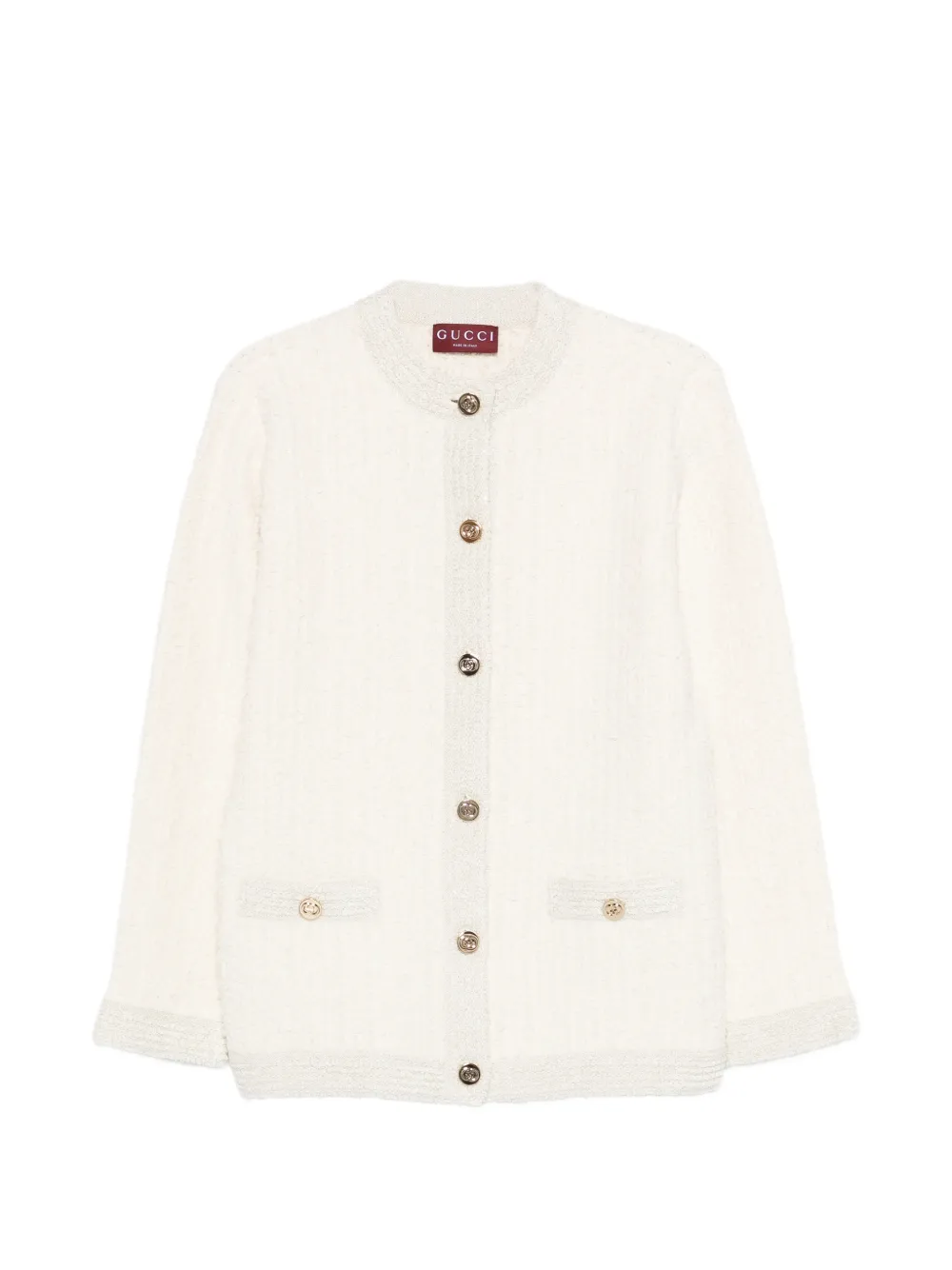 Gucci button pocket cardigan - White