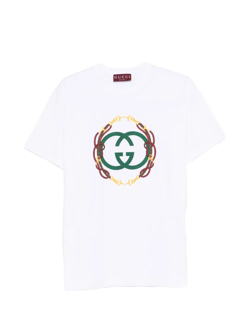 Gucci T-Shirt mit Logo-Print - Weiß