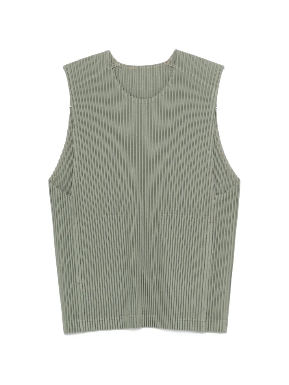 Homme Plissé Issey Miyake sleeveless pleated vest - Verde