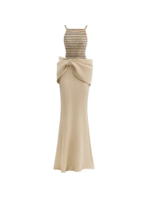 Gemy Maalouf bow-detail sleeveless dress