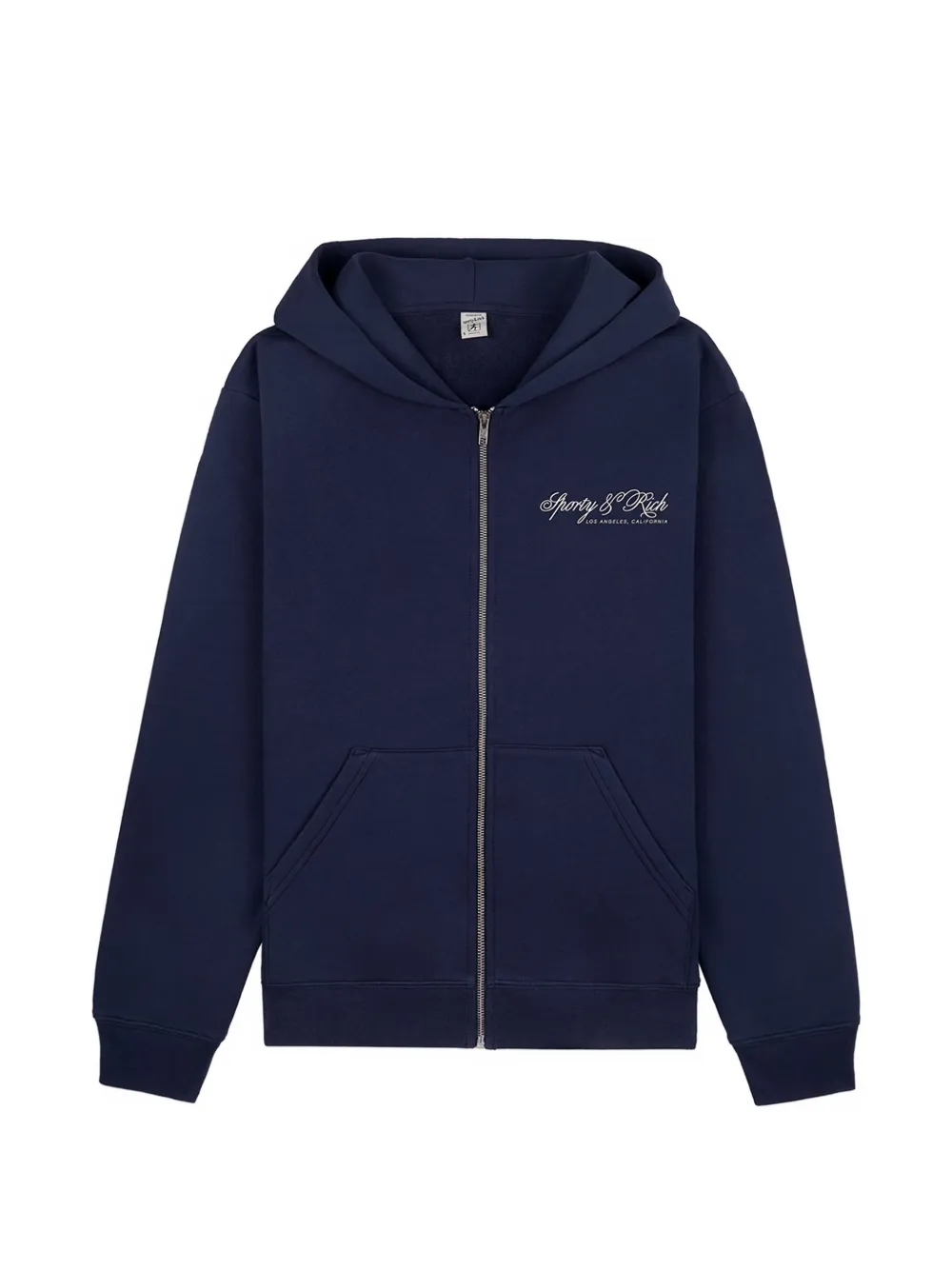 Sporty & Rich zip hooded jacket - Blau