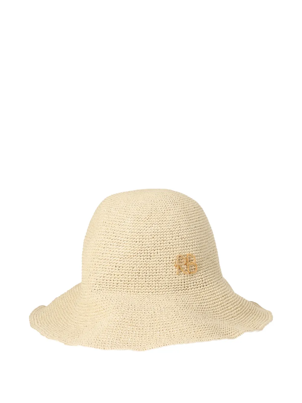 Ruslan Baginskiy Ruffled Straw Hat In Neutral