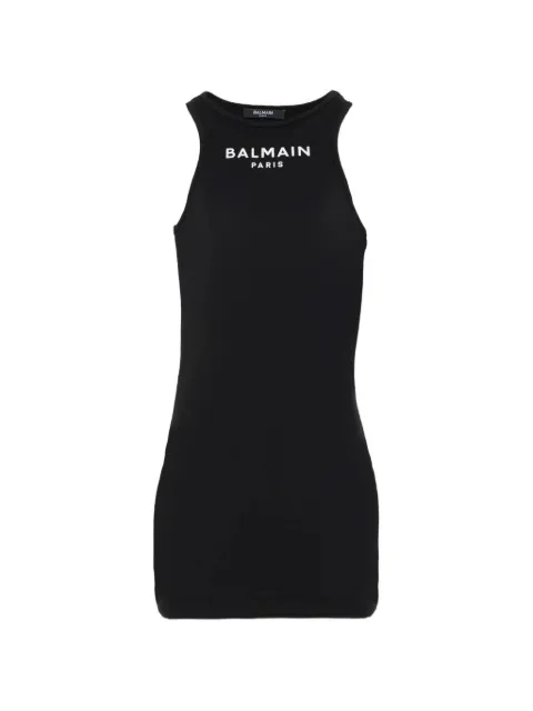 Balmain Kids vestido con detalle del logo