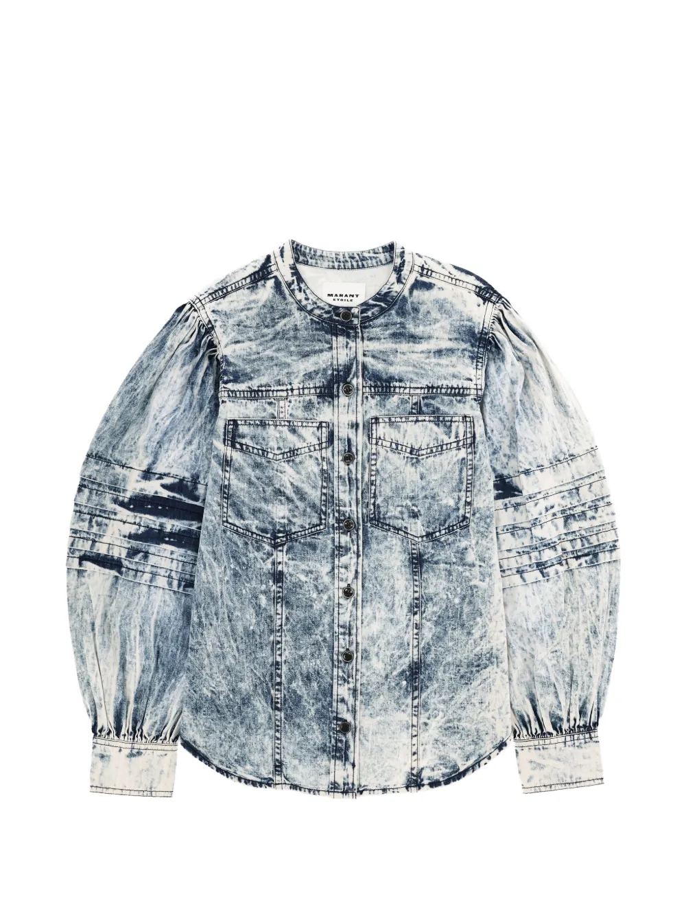 MARANT ÉTOILE puff-sleeved denim shirt - Blu